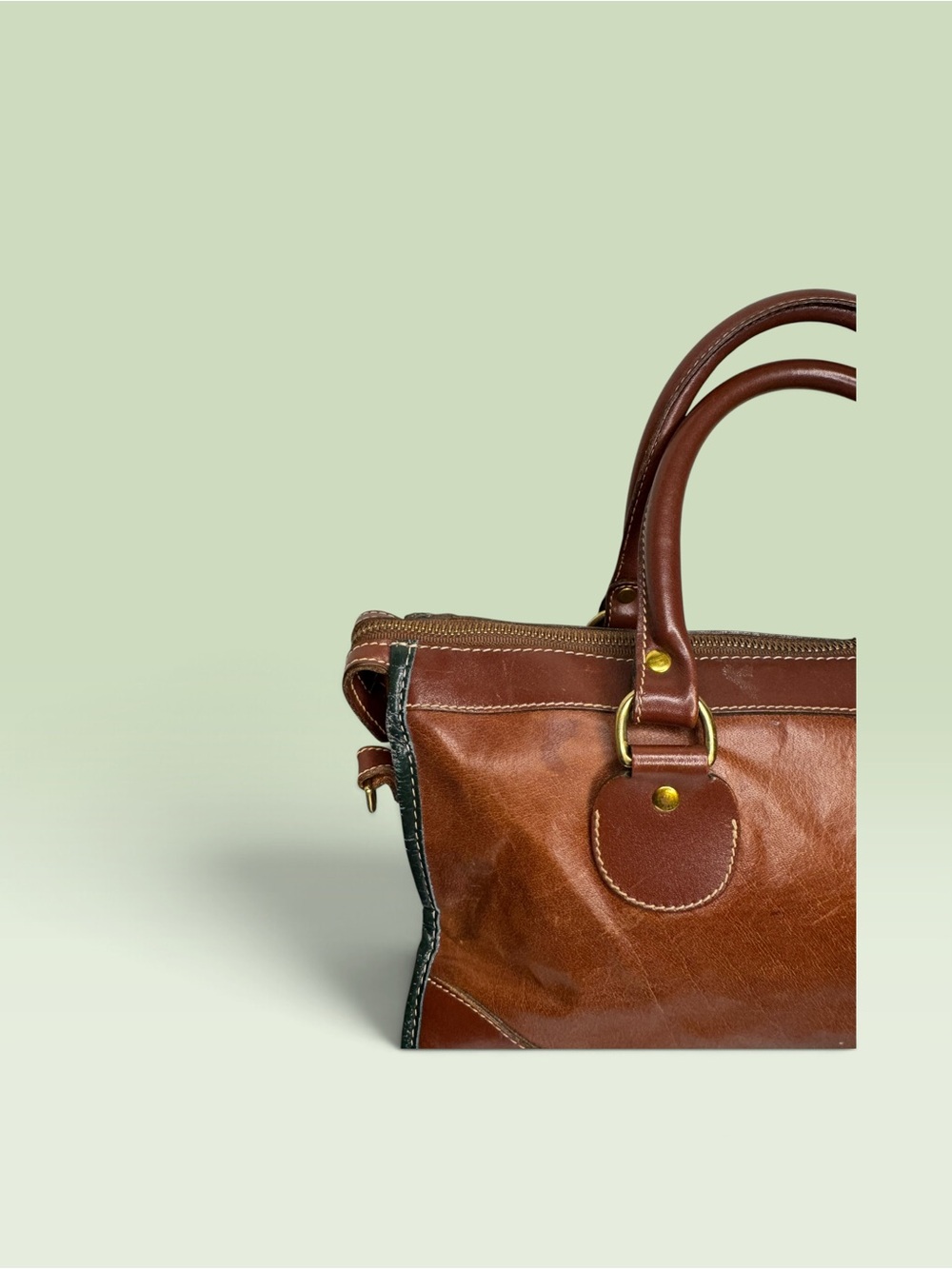 Brahmin 90s Vintage Tuscan Satchel Crossbody - Picture 9 of 15